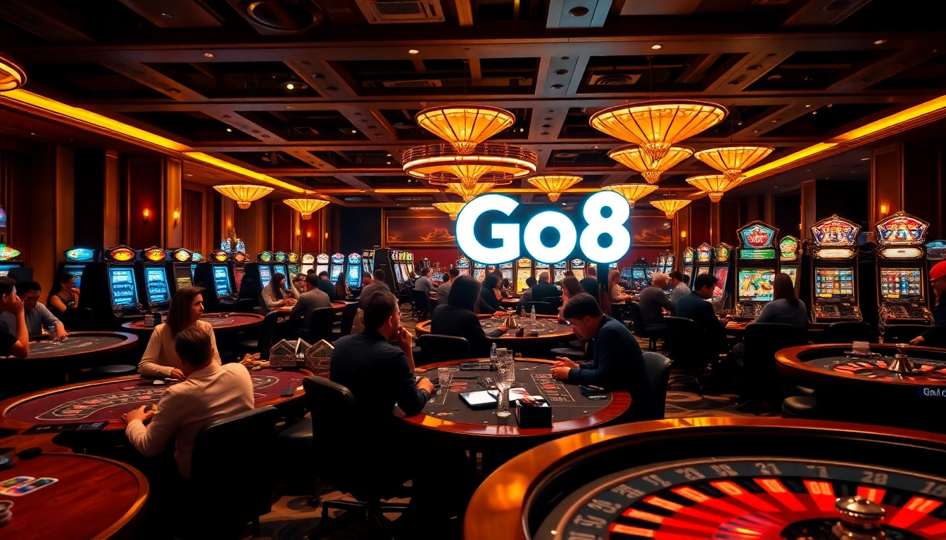 Experience the excitement of a casino with players engaged in games as they đăng nhập Go8 for exclusive online betting benefits.