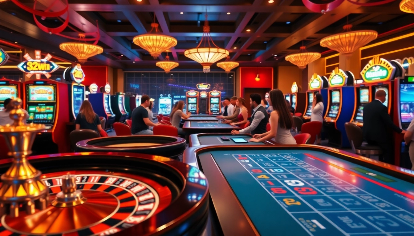 Experience the thrill of online gaming with 32win com, featuring exciting casino tables and vibrant gaming interfaces.